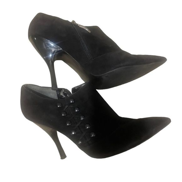 GUESS women’s black ankle zip up bootie women’s size 8 - Picture 1 of 6